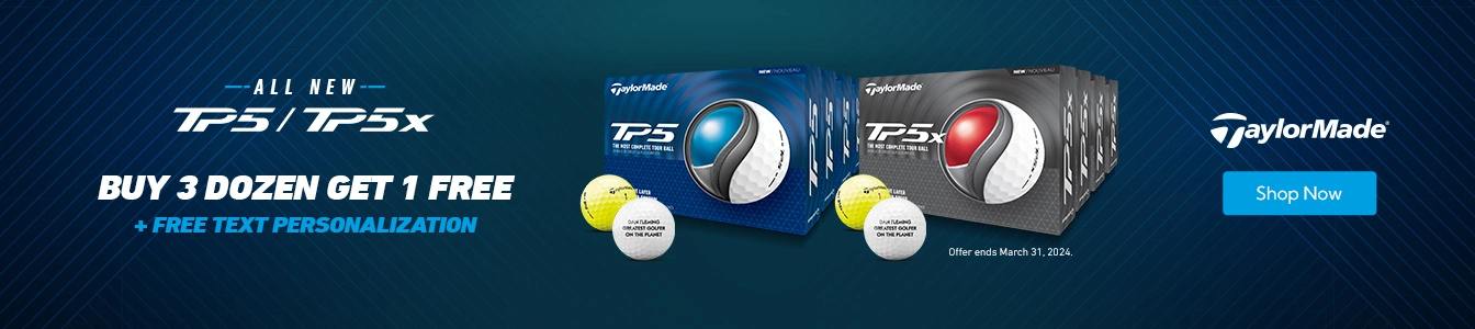 TaylorMade TP5 and TP5x Buy 3 Dozen Get 1 Dozen Free | Shop Now