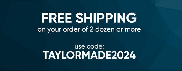 Free Shipping on your order of 2 dozen or more TaylorMade 2024 Golf Balls with code TAYLORMADE2024 at checkout.