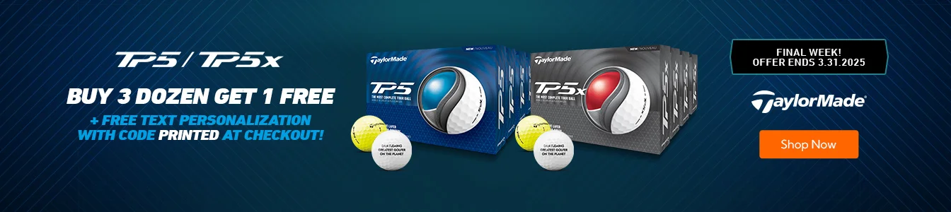 TaylorMade TP5 and TP5x Buy 3 Dozen Get 1 Dozen Free | Shop Now