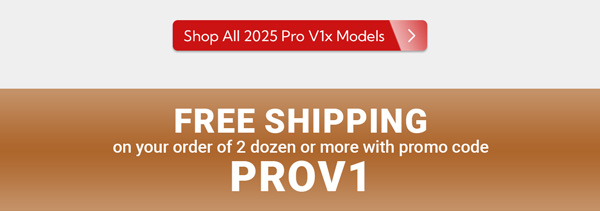 Shop All 2025 Pro V1x Models + Get Free Shipping on your order of 2 dozen or more with code PROV1