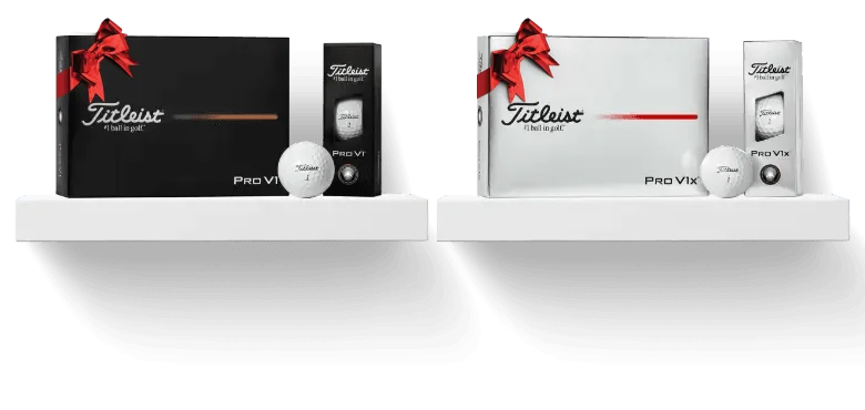 Titleist 2025 Pro V1 & Pro V1x on Shelf