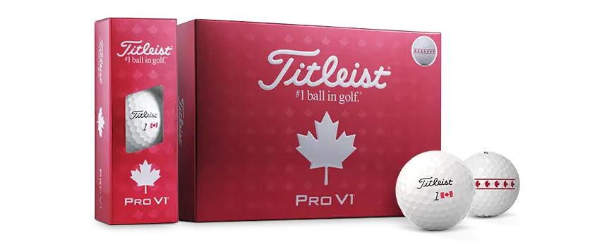 Pro V1 Golf Balls Canada Flag