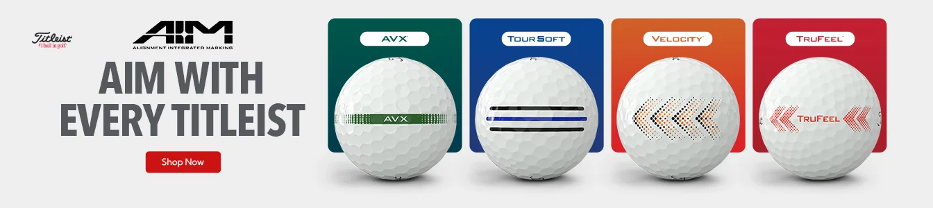 AIM With Every Titleist - All-New AVX, Tour Soft, Velocity, and TruFeel Models Now With Alignment Integrated Marking | Shop Now