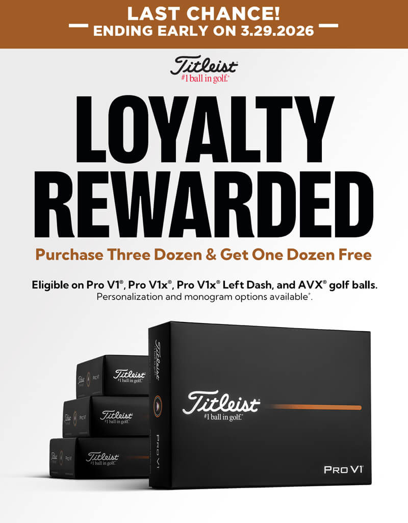 Titleist Loyalty Rewarded - Buy 3 Dozen Get 1 Free on Select Ball Models