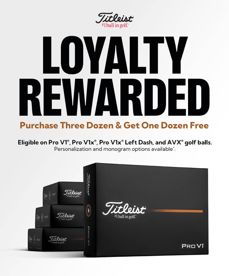 Titleist Loyalty Rewarded - Buy 3 Dozen Get 1 Free on Select Ball Models