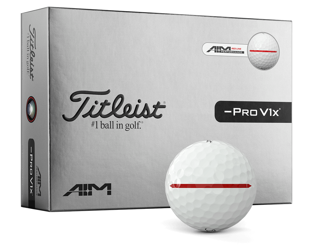Pro V1x Left Dash Performance Alignment Red Ink