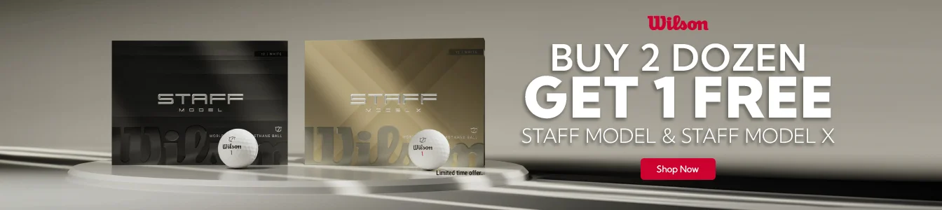 Wilson Staff Model and Staff Model X Golf Balls now Buy 2 Dozen Get 1 Free!  |  Shop Now