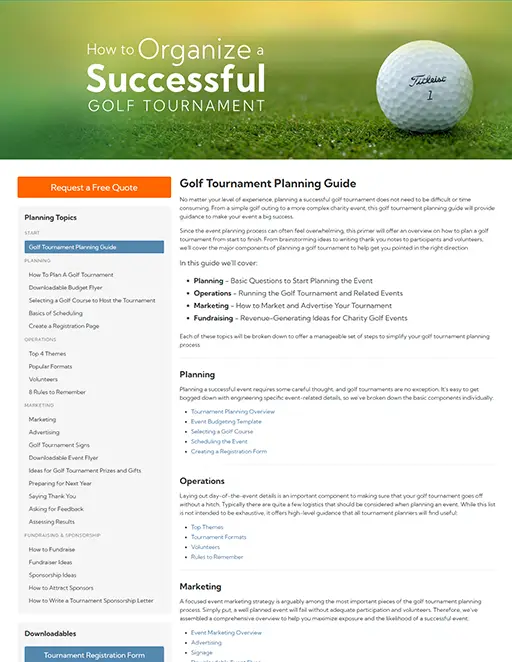 Tournament Planning Guide