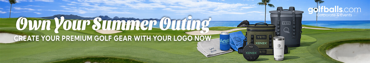 Golfballs.com Corporate and Events - Own Your Summer Outing with Your Logo on Golf Gear