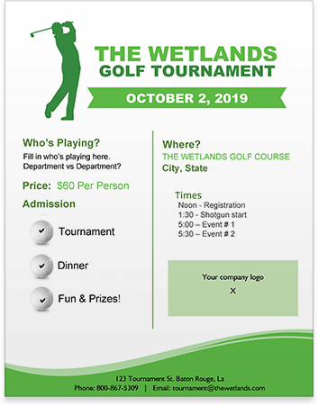 Free Golf Tournament Flyer Template Download Golf Tournament Guide Golfballs Com