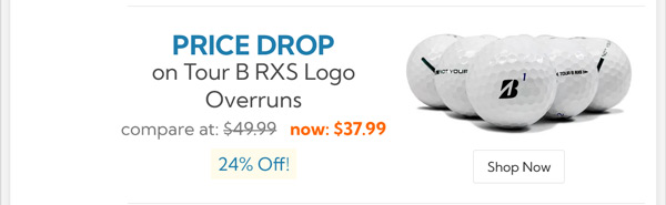 Bridgestone 2022 Tour B RXS Logo Overrun Golf Balls