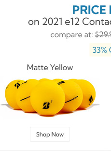 Bridgestone e12 Contact Matte Yellow Logo Overrun Golf Balls
