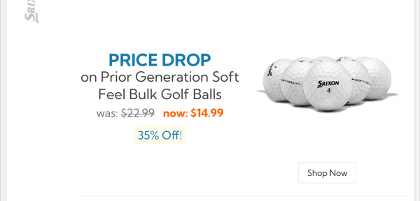 Srixon Prior Generation Soft Feel Bulk Golf Balls
