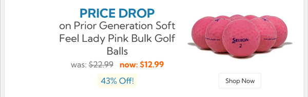 Srixon Prior Generation Soft Feel Lady Pink Bulk Golf Balls
