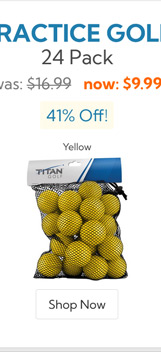 Titan Golf Foam Practice Yellow Golf 24 Pack