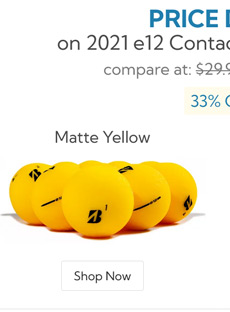 Bridgestone e12 Contact Matte Yellow Logo Overrun Golf Balls