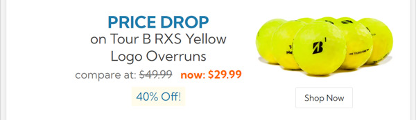 Bridgestone 2022 Tour B RXS Yellow Logo Overrun Golf Balls