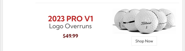 Titleist 2023 Pro V1 Logo Overrun Golf 