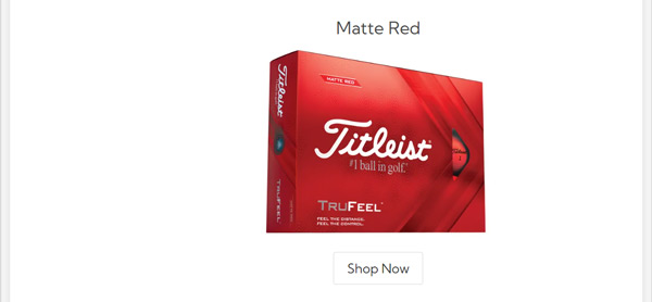 Titleist 2022 TruFeel Matte Red Golf 