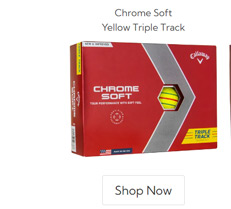 2022 Chrome Soft Yellow Triple Track Golf 
