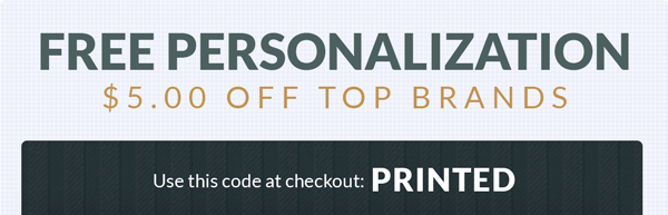 Free Personalization on Golf Balls from Top Brands. $3.00 Off Personalization on Select Titleist Golf Balls, 1dz Minimum - Use this code at checkout: PRINTED