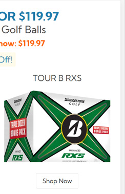 Bridgestone Tour B RXS Golf Balls 3 Pack 2024