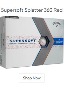 Callaway Golf Supersoft Splatter 360 Red Golf Balls 2024/Supersoft Splatter 360 Red Golf Balls 2024 White