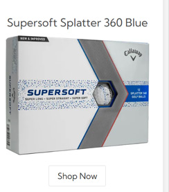 Callaway Golf Supersoft Splatter 360 Blue Golf Balls 2024/Supersoft Splatter 360 Blue Golf Balls 2024 White