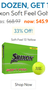 Srixon 2023 Soft Feel 13 Yellow Golf Balls Buy 2 DZ Get 1 DZ Free