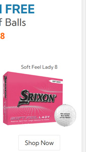 Srixon 2023 Soft Feel Lady 8 Golf Balls Buy 2 DZ Get 1 DZ Free