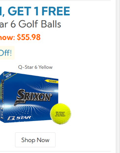 Srixon Q Star 6 Yellow Golf Balls Buy 2 DZ Get 1 Free