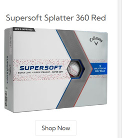 Callaway Golf Supersoft Splatter 360 Red Golf Balls 2024/Supersoft Splatter 360 Red Golf Balls 2024 White