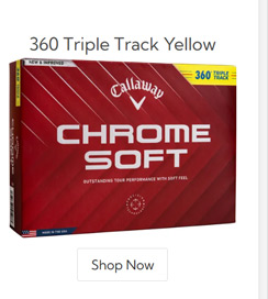 Callaway Golf Chrome Soft 360 Triple Track Yellow Golf Balls 2024/Chrome Soft 360 Triple Track Yellow Golf Balls 2024