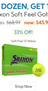 Srixon 2023 Soft Feel 13 Yellow Golf Balls Buy 2 DZ Get 1 DZ Free
