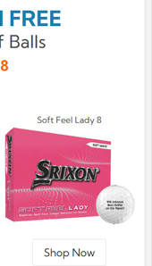 Srixon 2023 Soft Feel Lady 8 Golf Balls Buy 2 DZ Get 1 DZ Free