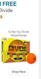 Srixon Q Star Tour Divide 2 Yellow Orange Golf Balls Buy 2 DZ Get 1 DZ Free