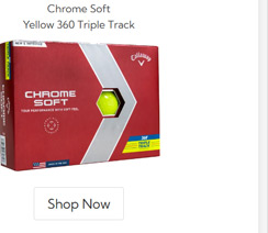 Callaway Golf Chrome Soft Yellow 360 Triple Track Golf 