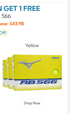 Mizuno RB 566 Yellow Golf Balls Buy 2 DZ Get 1 DZ Free/RB 566 Yellow Golf Balls Buy 2 DZ Get 1 DZ Free