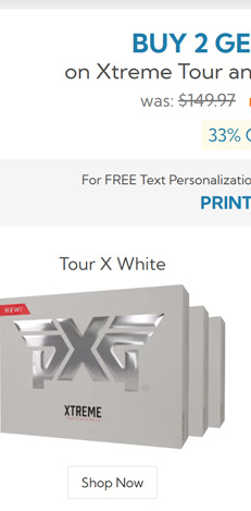 PXG Xtreme Tour X Golf Balls Buy 2 DZ Get 1 DZ Free