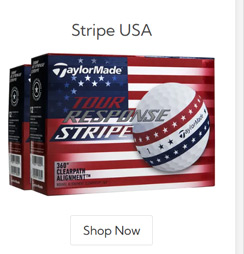 Taylor Made Tour Response Stripe USA Golf Balls Double Dozen/Tour Response Stripe USA Golf Balls Double Dozen