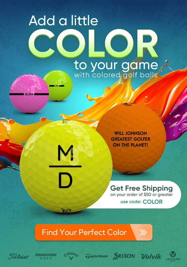 Add a little color to your game with colored golf balls. + Get free shipping on your order of $50 or more with code COLORED at checkout.