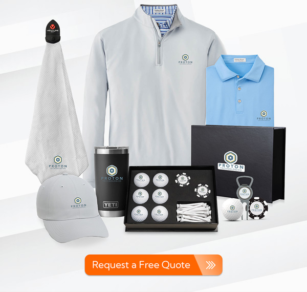 Get your logo on golf balls, apparel, and other promotional products! Request a free quote now!