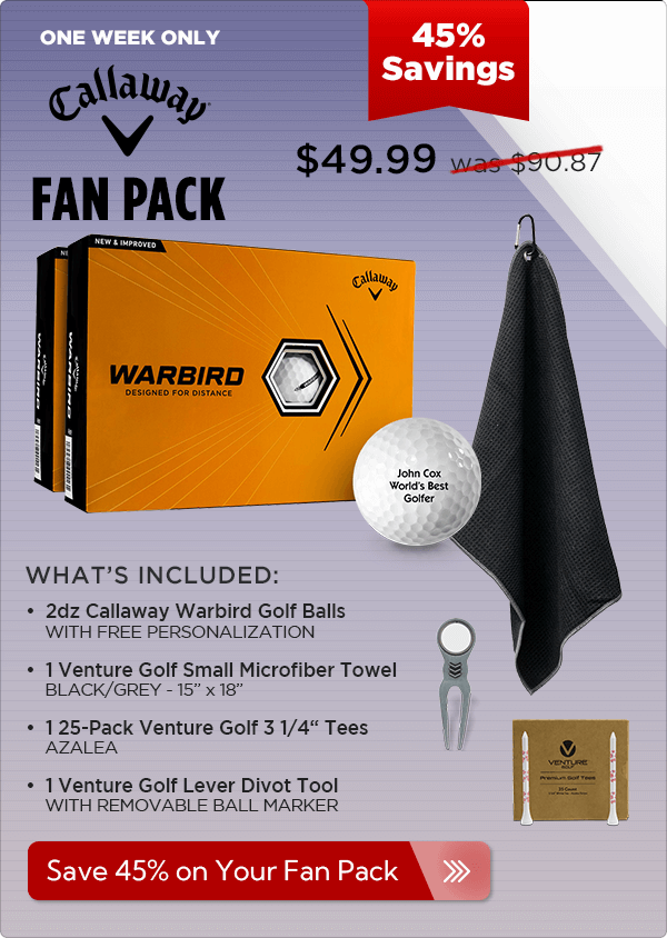 One Week Only | Callaway Golf Warbird Golf Balls Fan Pack