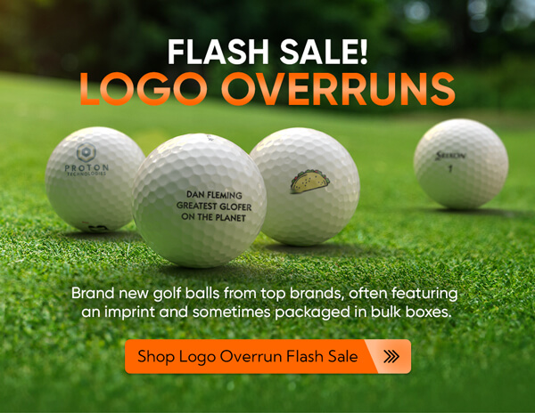 Flash Sale on Select Logo Overrun Golf Balls!