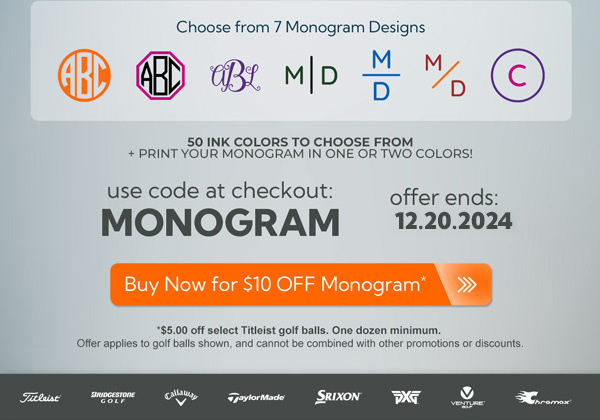 Choose from 7 unique monogram designs.