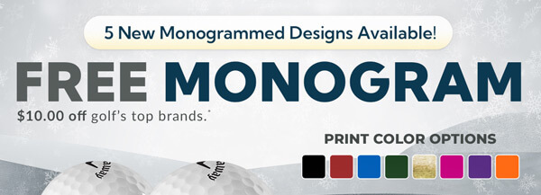 Free Monogram on Select Golf Balls