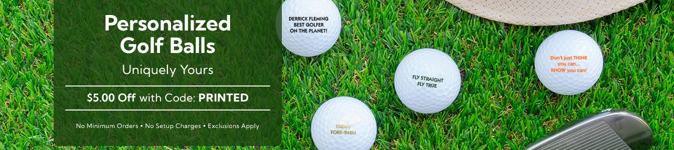 Personalized Golf Balls | Get $5.00 off with code PRINTED