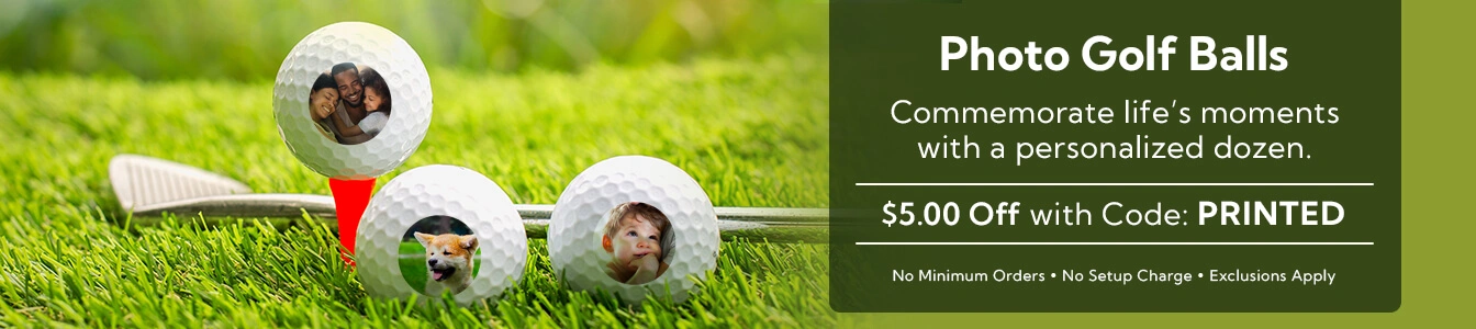Photo Golf Balls | Get $5.00 off with code PRINTED