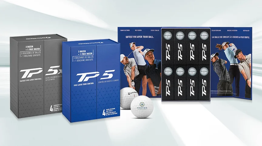 2024 TaylorMade TP5 & TP5x Buy 3 Dozen get 1 Free Custom Logo Golf Balls